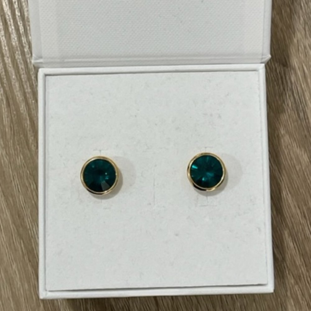 Kate Spade Gumdrop Stud Earrings Emerald Green